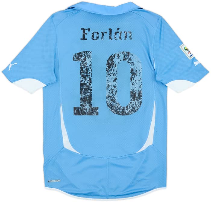 2010-12 Uruguay Home Shirt Forlan #10 - 4/10 - (S)