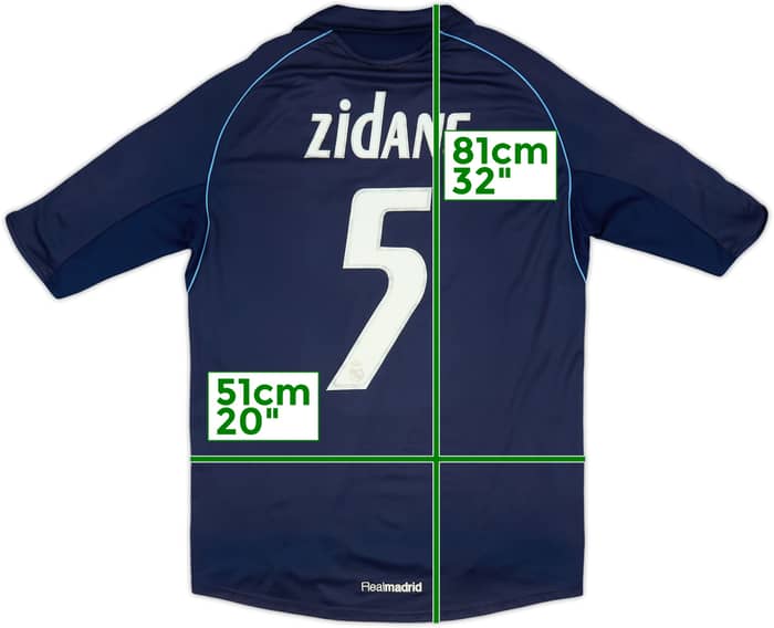 2005-06 Real Madrid Away Shirt Zidane #5 - 5/10 - (M)