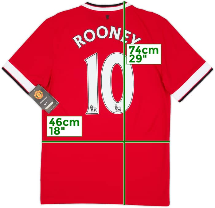 2014-15 Manchester United Home Shirt Rooney #10 (S)