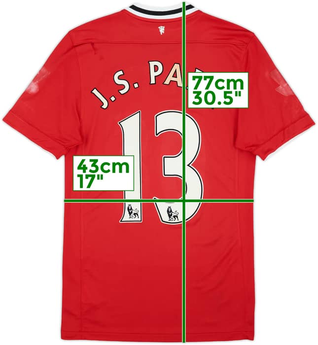 2011-12 Manchester United Home Shirt J.S.Park #13 - 5/10 - (S)