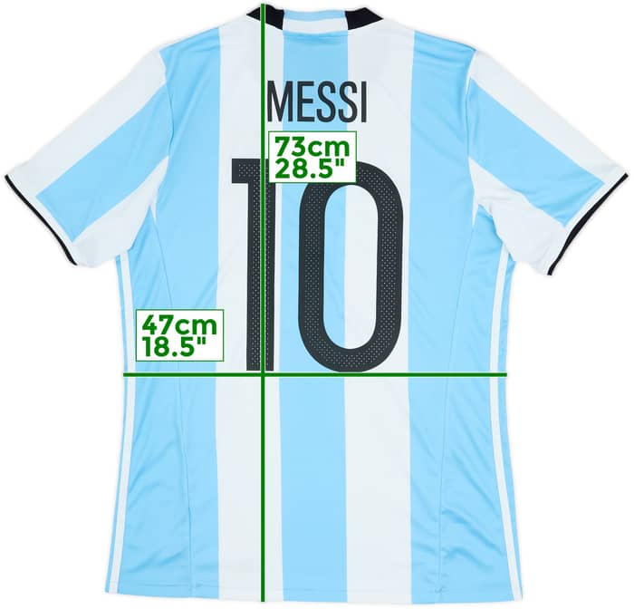 2016-17 Argentina Home Shirt Messi #10 - 6/10 - (M)