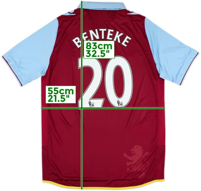 2012-13 Aston Villa Home Shirt Benteke #20 - 6/10 - (L)