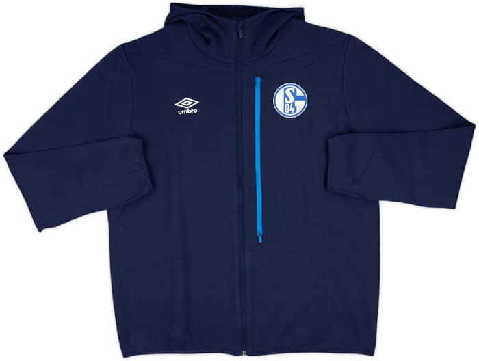 2021-22 Schalke Umbro Hooded Track Jacket - 8/10 - (XXL)