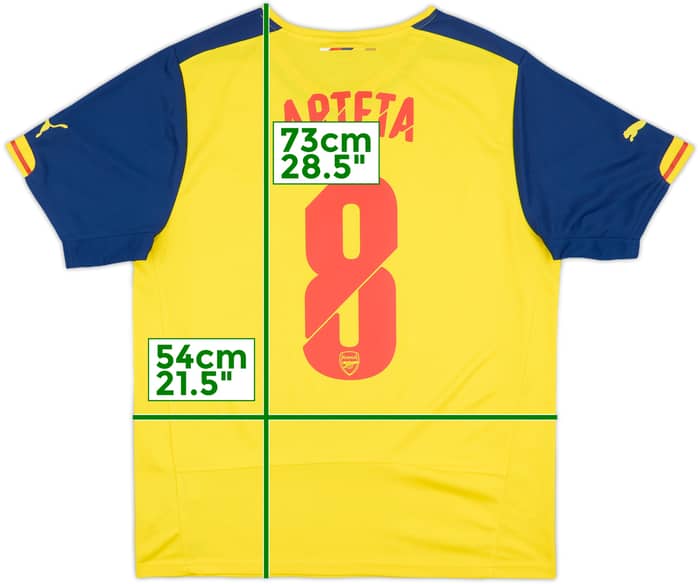 2014-15 Arsenal Away Shirt Arteta #8 - 9/10 - (L)
