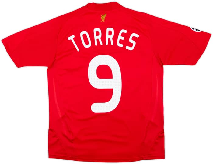 2008-10 Liverpool Home Shirt Torres #9 - 8/10 - (L.Boys)