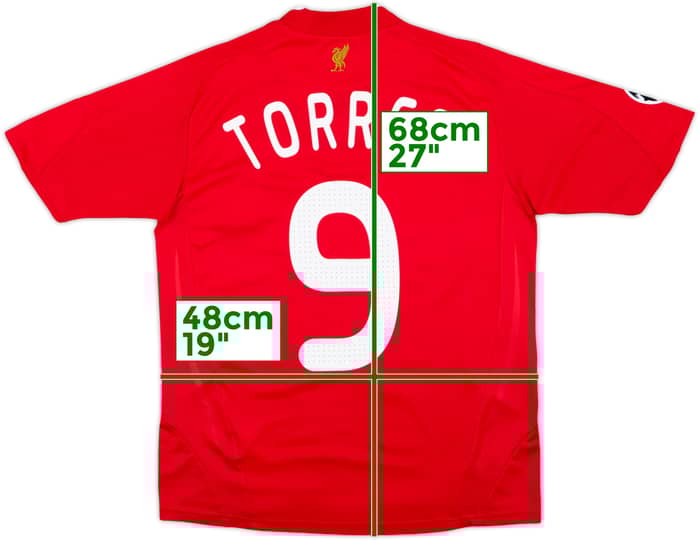 2008-10 Liverpool Home Shirt Torres #9 - 8/10 - (L.Boys)