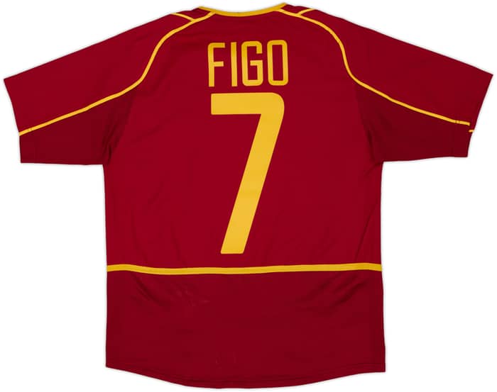 2002-04 Portugal Home Shirt Figo #7 - 9/10 - (L.Boys)