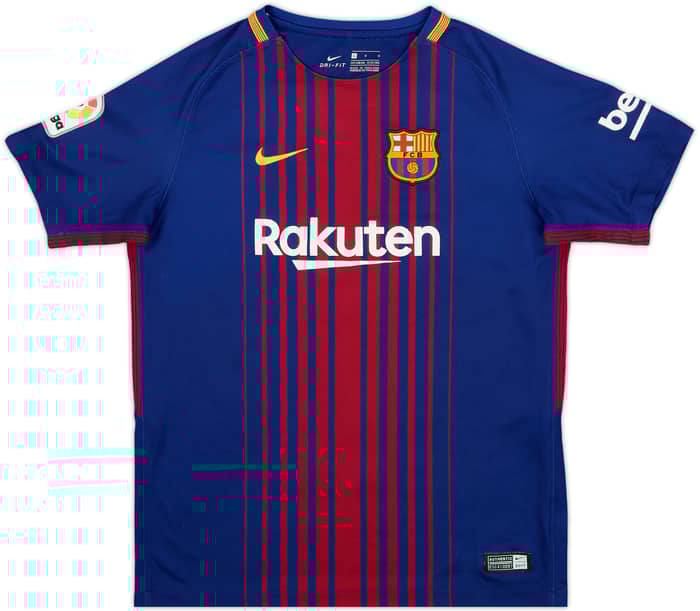 2017-18 Barcelona Home Shirt - 9/10 - (L.Boys)