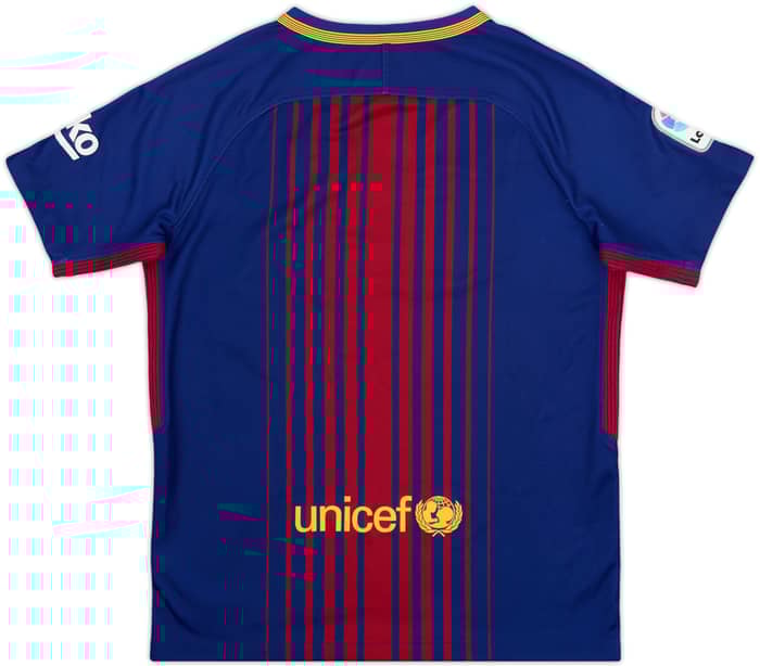 2017-18 Barcelona Home Shirt - 9/10 - (L.Boys)