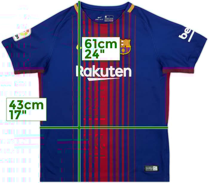 2017-18 Barcelona Home Shirt - 9/10 - (L.Boys)