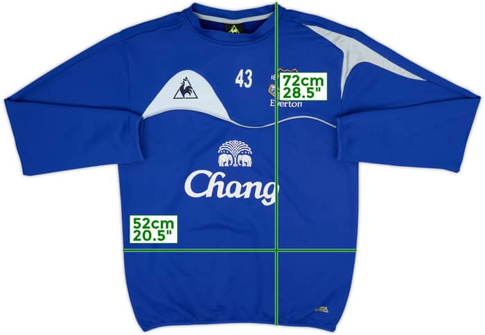 2010-11 Everton Le Coq Sportif Player Issue Sweat Top #43 - 6/10 - (L)