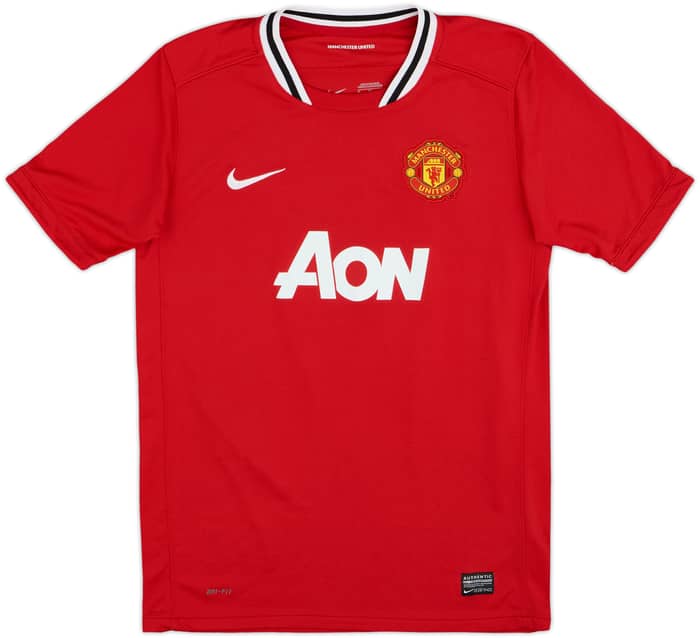 2011-12 Manchester United Home Shirt Berbatov #9 - 7/10 - (XL.Boys)