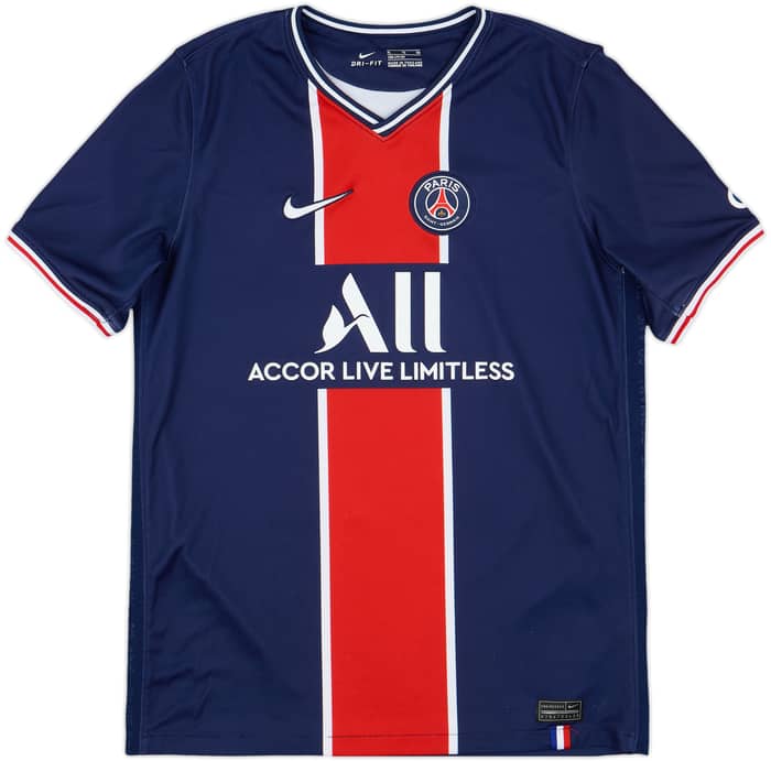 2020-21 Paris Saint-Germain Home Shirt Mbappe #7 - 8/10 - (XL.Boys)