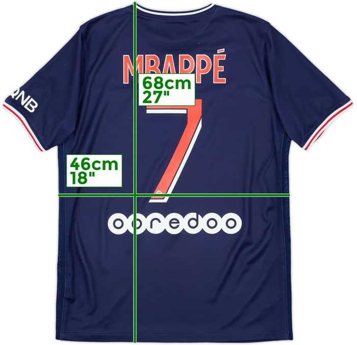 2020-21 Paris Saint-Germain Home Shirt Mbappe #7 - 8/10 - (XL.Boys)