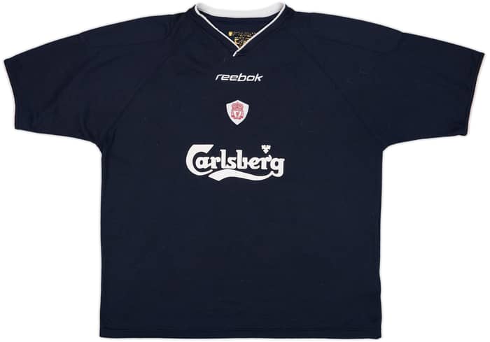 2001-02 Liverpool Reebok Cotton Training Shirt - 7/10 - (L)
