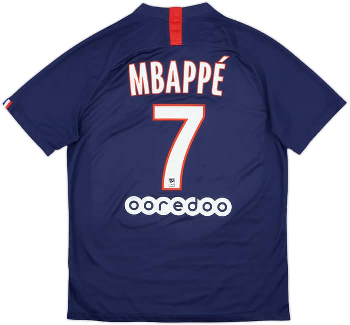 2019-20 Paris Saint-Germain Home Shirt Mbappe #7 - 8/10 - (L)