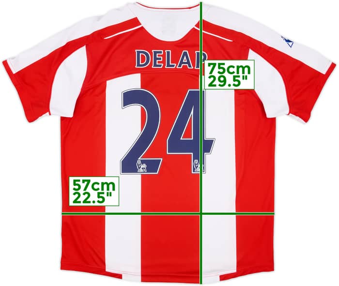 2008-09 Stoke City Home Shirt Delap #24 - 5/10 - (L)