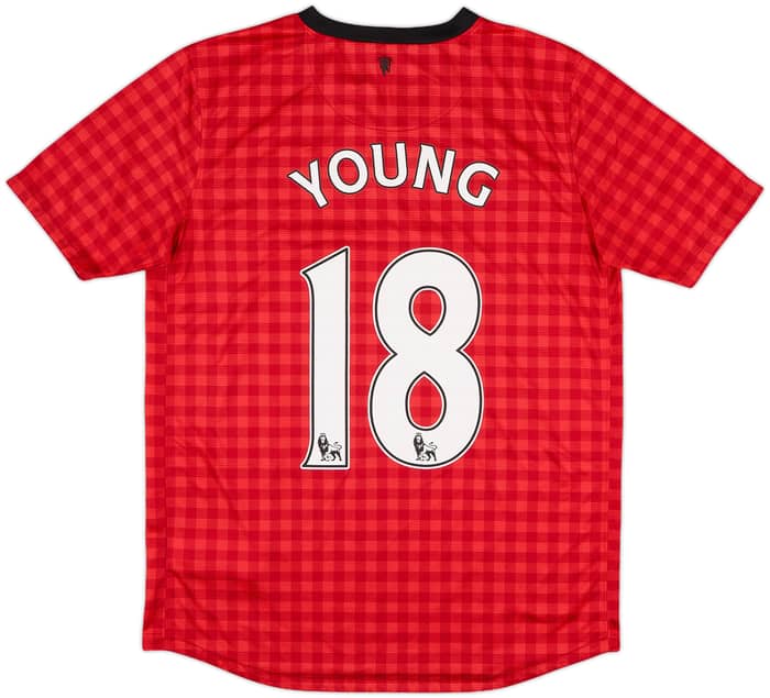 2012-13 Manchester United Home Shirt Young #18 - 7/10 - (XL.Boys)
