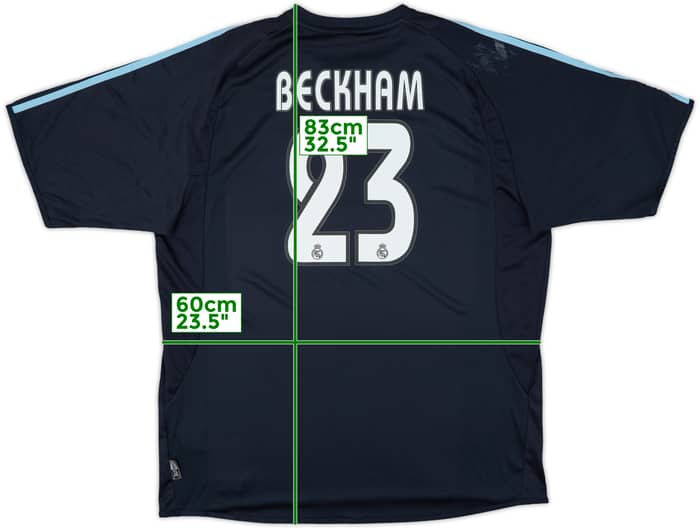 2003-04 Real Madrid Away Shirt Beckham #23 - 6/10 - (XL)