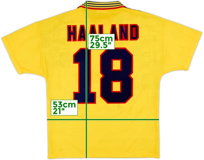 1995-97 Nottingham Forest Away Shirt Haaland #18 - 10/10 - (M)