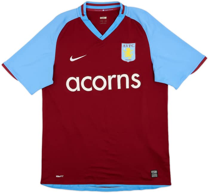 2008-09 Aston Villa Home Shirt Carew #10 - 8/10 - (M)