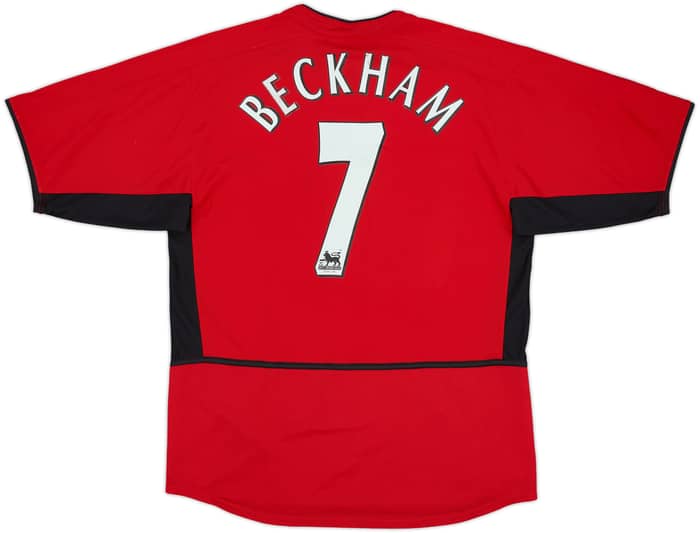 2002-04 Manchester United Home Shirt Beckham #7 - 6/10 - (M)