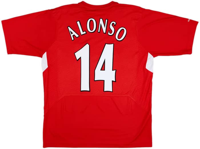 2004-06 Liverpool Home Shirt Alonso #14 - 6/10 - (L)