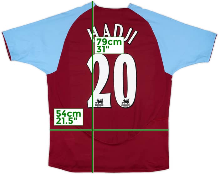 2003-04 Aston Villa Home Shirt Hadji #20 - 8/10 - (S)