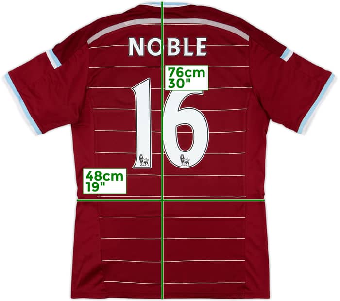 2014-15 West Ham Home Shirt Noble #16 - 7/10 - (L)
