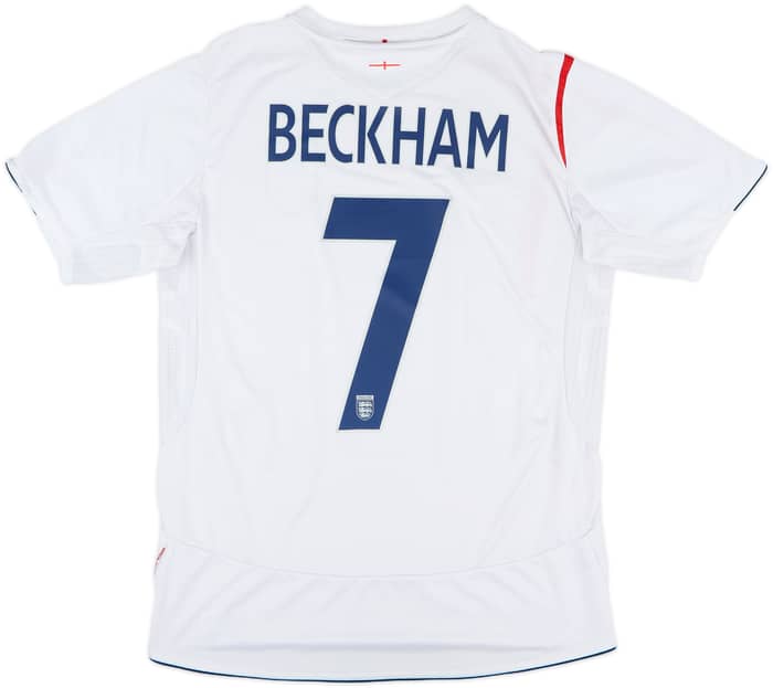 2005-07 England Home Shirt Beckham #7 - 6/10 - (M)
