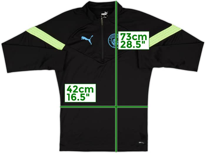 2022-23 Manchester City Puma 1/4 Zip Training Top - 8/10 - (S)