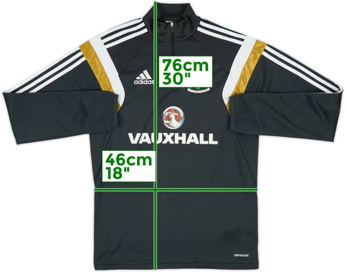 2014-15 Wales adidas 1/4 Zip Training Top - 8/10 - (S)