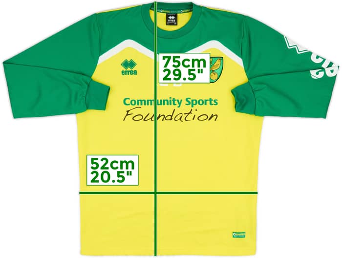 2016-17 Norwich City Foundation Staff Issue Errea Sweat Top CB - 8/10 - (M)