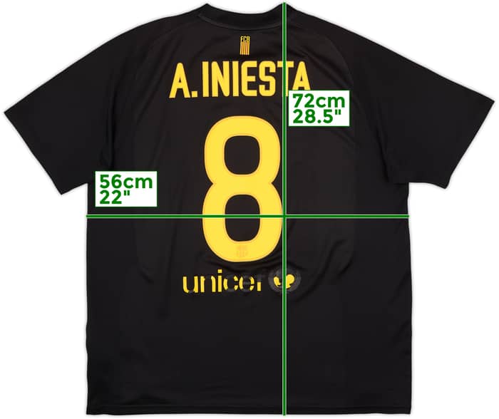 2011-12 Barcelona Basic Away Shirt A.Iniesta #8 - 6/10 - (L)
