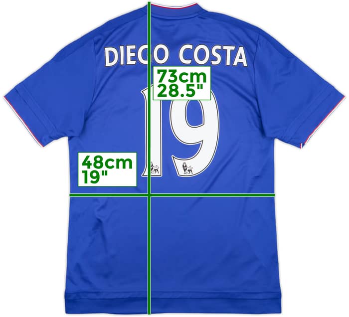 2015-16 Chelsea Home Shirt Diego Costa #19 - 8/10 - (M)