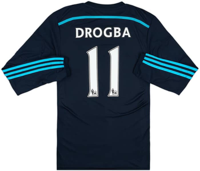 2014-15 Chelsea Player Issue Third L/S Shirt Drogba #11 - 8/10 - (M)