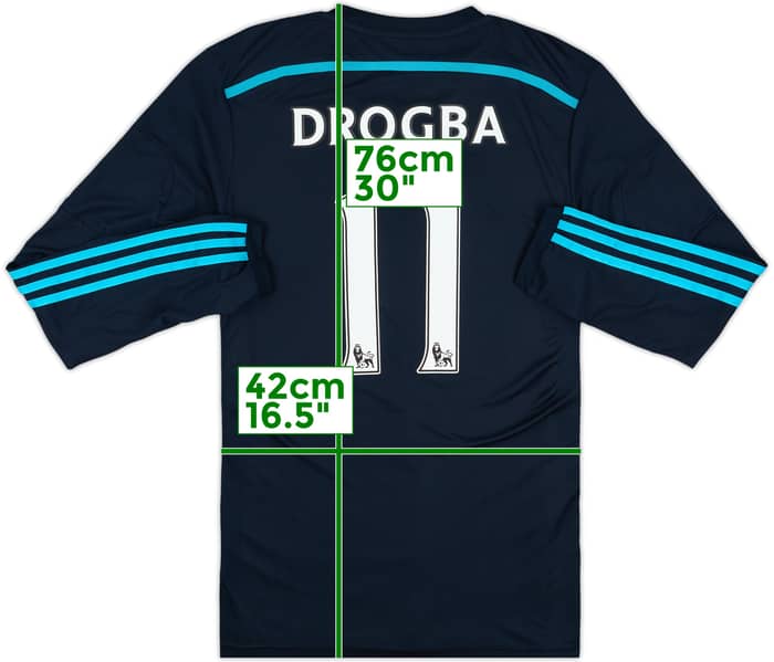 2014-15 Chelsea Player Issue Third L/S Shirt Drogba #11 - 8/10 - (M)