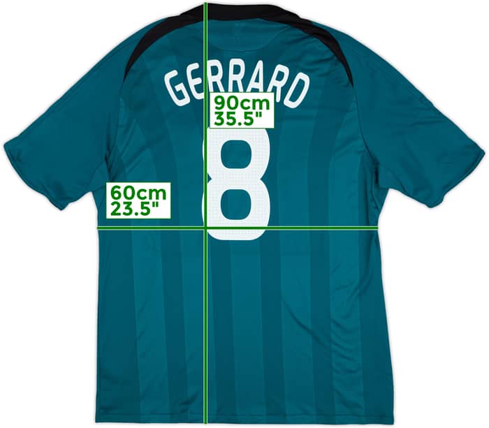 2008-09 Liverpool Third Shirt Gerrard #8 - 5/10 - (XXL)