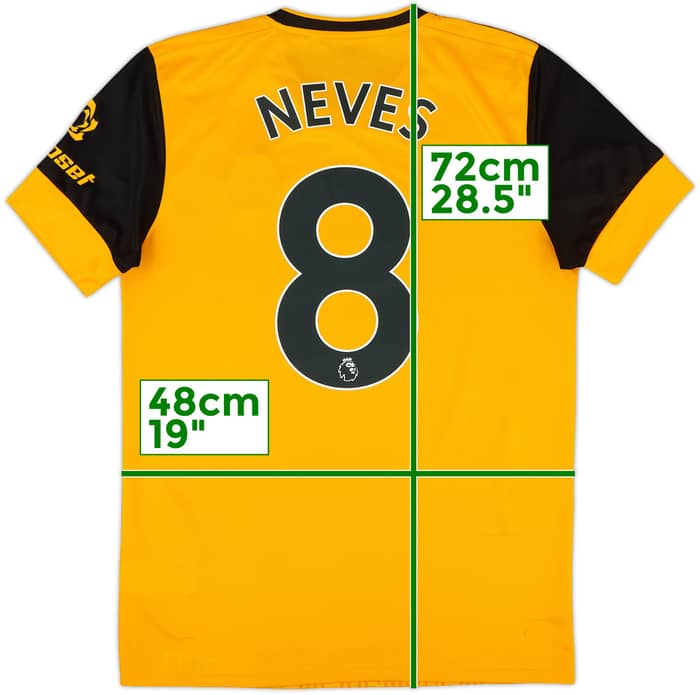 2020-21 Wolves Home Shirt Neves #8 - 9/10 - (S)
