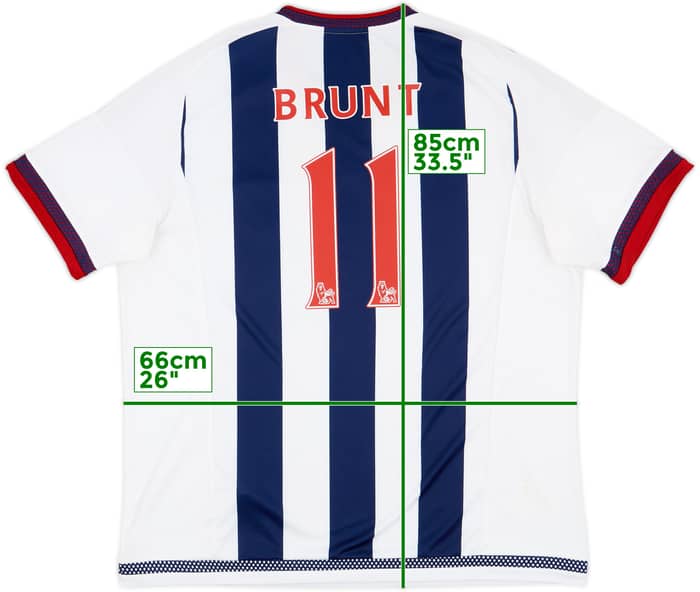 2015-16 West Brom Home Shirt Brunt #11 - 7/10 - (3XL)