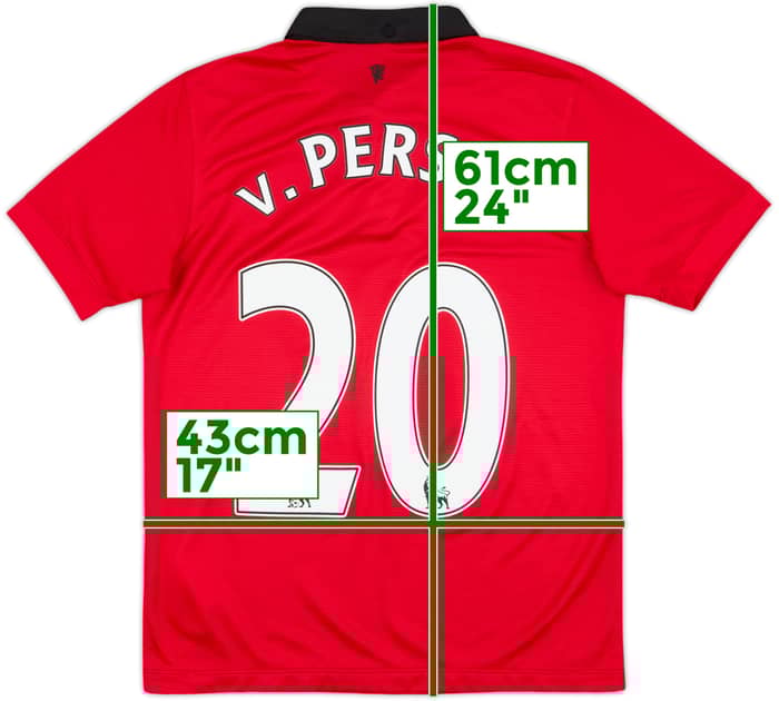 2013-14 Manchester United Home Shirt v.Persie #20 - 7/10 - (L.Boys)