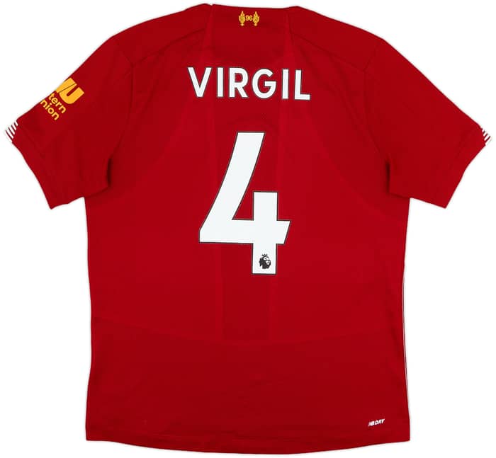 2019-20 Liverpool Home Shirt Virgil #4 - 8/10 - (M)