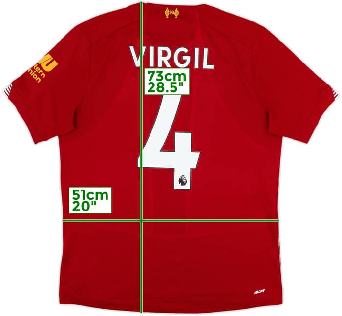 2019-20 Liverpool Home Shirt Virgil #4 - 8/10 - (M)
