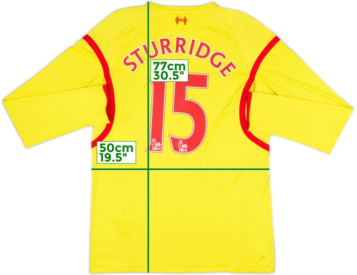 2014-15 Liverpool Away L/S Shirt Sturridge #15 - 8/10 - (M)
