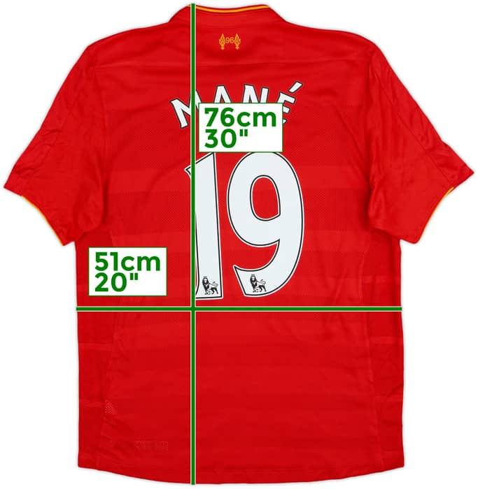 2016-17 Liverpool Home Shirt Mane #19 - 6/10 - (M)