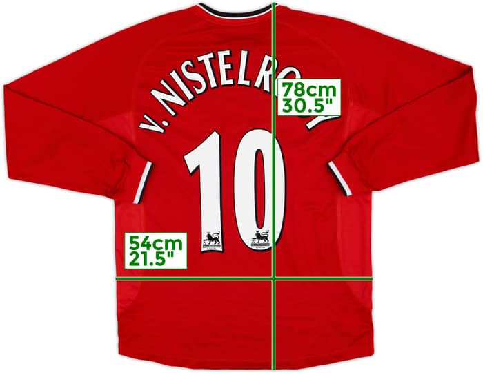 2000-02 Manchester United Home L/S Shirt V.Nistelrooy #10 - 10/10 - (M)