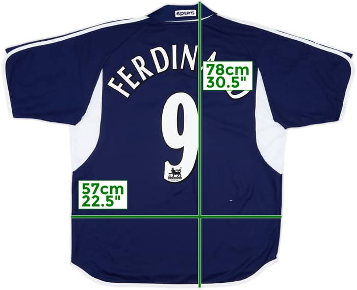 2000-01 Tottenham Away Shirt Ferdinand #9 - 9/10 - (L)