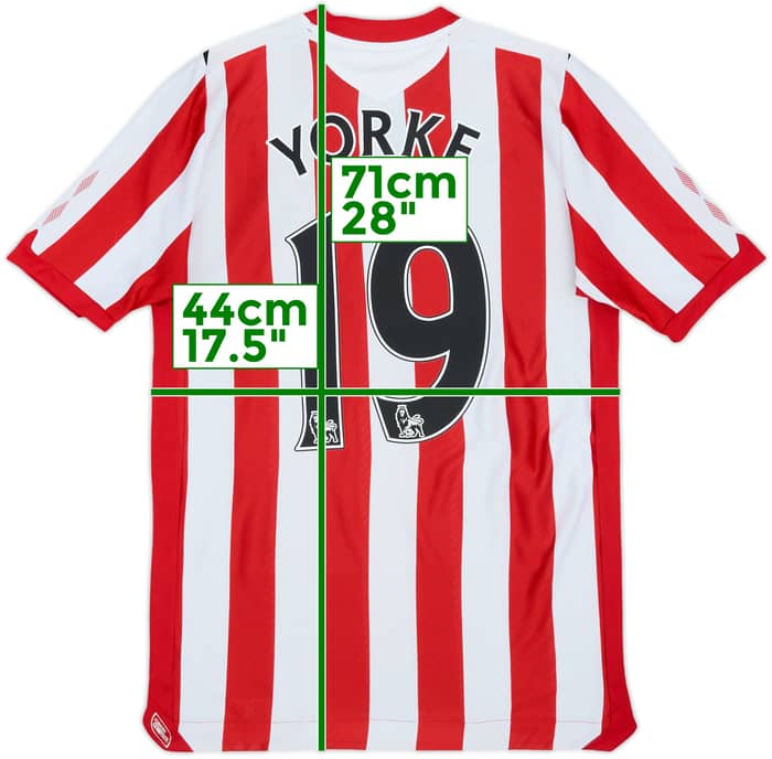 2008-09 Sunderland Home Shirt Yorke #19 - 7/10 - (XL.Boys)