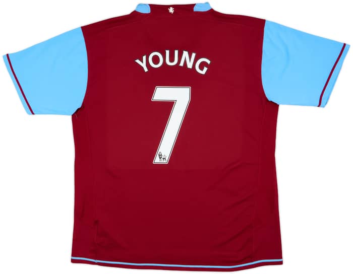 2007-08 Aston Villa Home Shirt Young #7 - 6/10 - (XL)