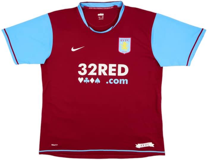 2007-08 Aston Villa Home Shirt Young #7 - 6/10 - (XL)